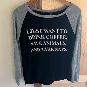 Black and gray soft baseball tee